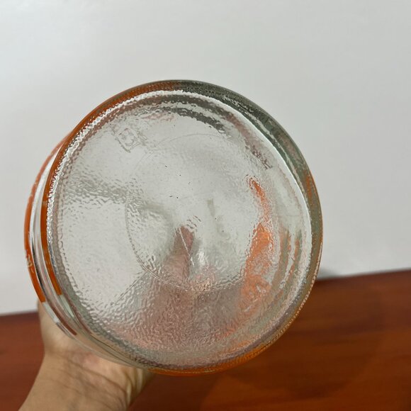 Vintage Juice/Water Pitcher with Orange and White Flower Pattern - Picture 6 of 11